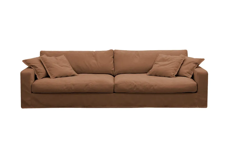 Valencia Ekstra dyb 4-personers sofa, Rustrødbrun