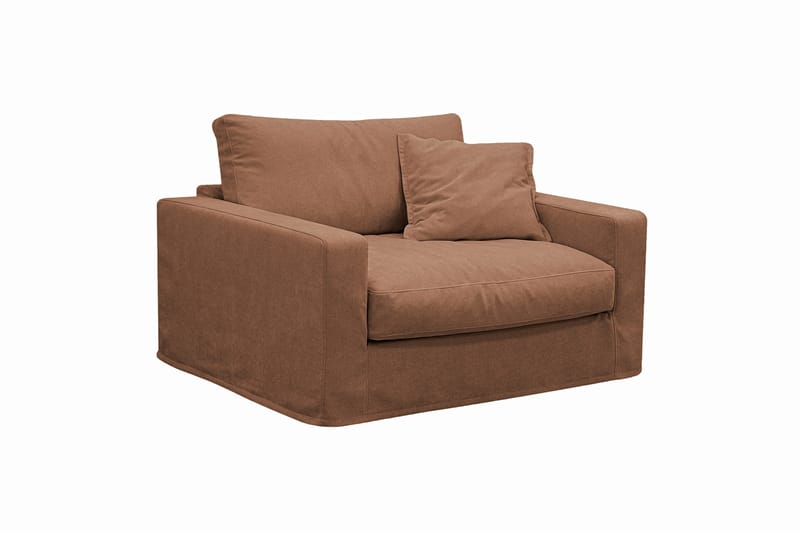 Valencia Extra Dyb 3-personers sofa + lænestol med aftageligt og vaskbart betræk - Rødbrun - Møbler - Sofaer - Sofagrupper