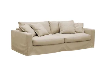 Valencia Extra Dyb 3-personers sofa + lænestol med aftageligt og vaskbart betræk - Beige - Møbler - Sofaer - Sofagrupper