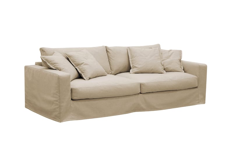 Valencia Extra Dyb 3-personers sofa + lænestol med aftageligt og vaskbart betræk - Beige - Møbler - Sofaer - Sofagrupper