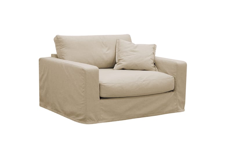 Valencia Extra Dyb 3-personers sofa + lænestol med aftageligt og vaskbart betræk - Beige - Møbler - Sofaer - Sofagrupper