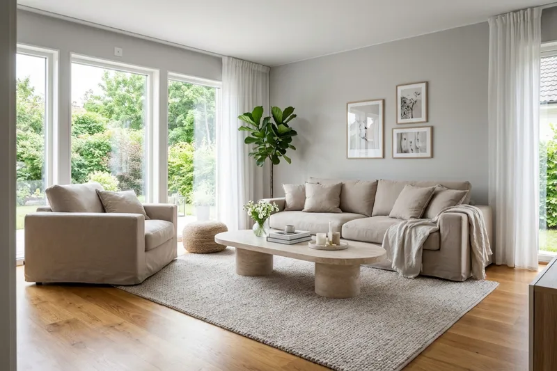 Valencia Extra Dyb 3-personers sofa + lænestol med aftageligt og vaskbart betræk - Lysebrun - Møbler - Sofaer - Sofagrupper
