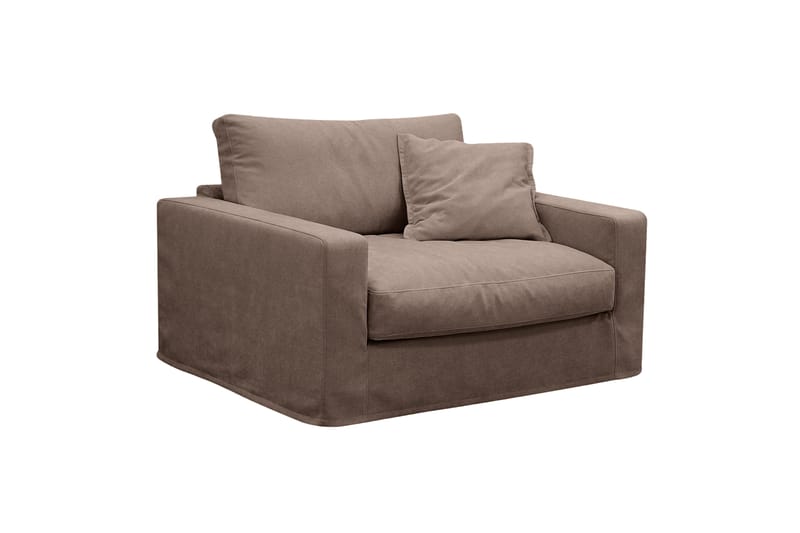 Valencia Extra Dyb 3-personers sofa + lænestol med aftageligt og vaskbart betræk - Mørkebrun - Møbler - Sofaer - Sofagrupper