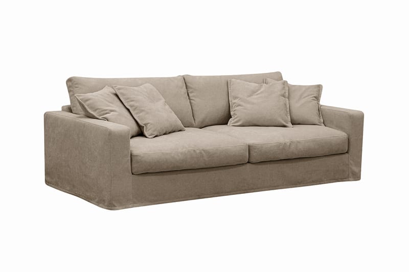 Valencia Extra Dyb 3-personers sofa + lænestol med aftageligt og vaskbart betræk - Brun - Møbler - Sofaer - Sofagrupper