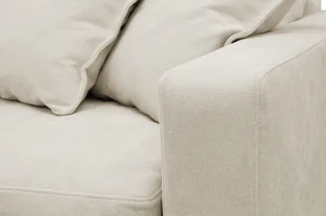 Valencia Extra Dyb 4-personers Sofa i Chenille med Løst Betræk - Beige - Møbler - Sofaer - 4 personers sofa
