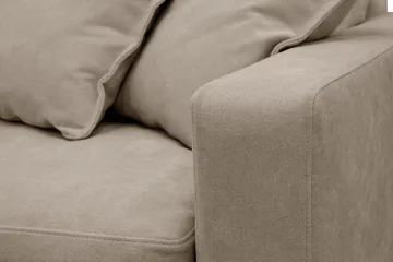 Valencia Extra Dyb 4-personers Sofa i Stof med Løst Betræk - Sandbeige - Møbler - Sofaer - 4 personers sofa