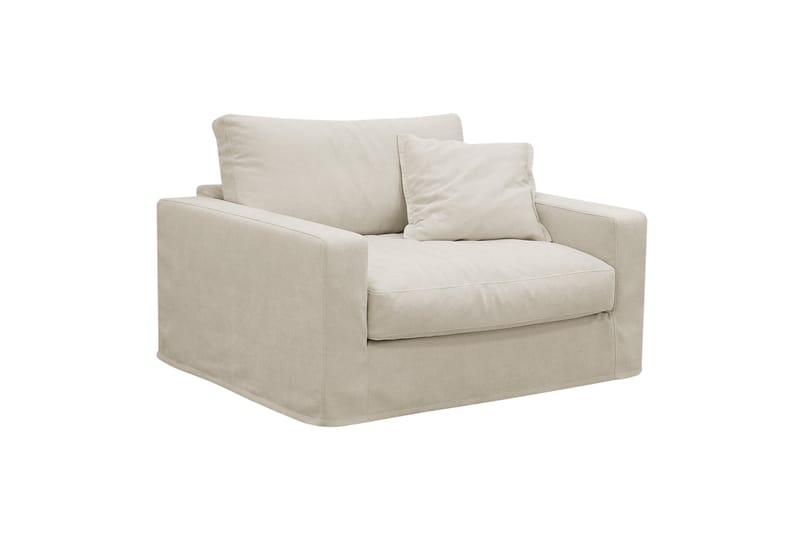 Valencia Extra Dyb 5-personers sofa + lænestol med aftageligt og vaskbart betræk - Beige - Møbler - Sofaer - Sofagrupper