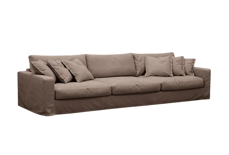 Valencia Extra Dyb 5-personers sofa + lænestol med aftageligt og vaskbart betræk - Mørkebrun - Møbler - Sofaer - Sofagrupper