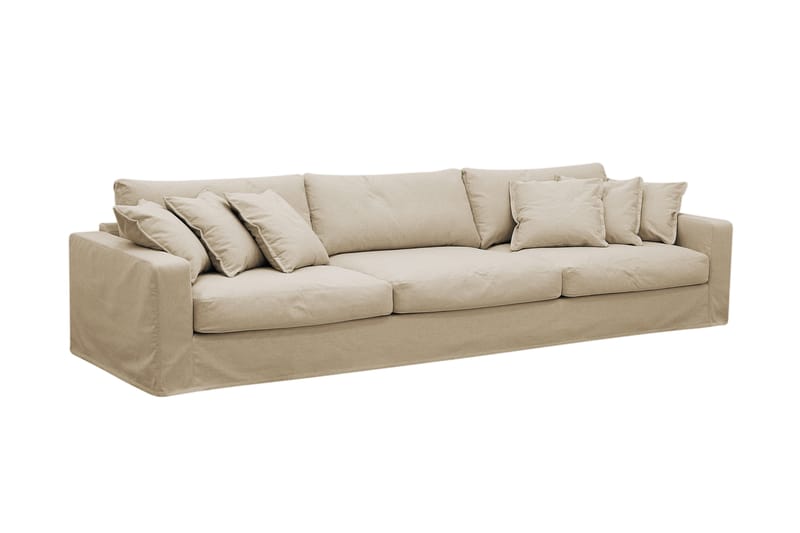 Valencia Extra Dyb 5-personers sofa + lænestol med aftageligt og vaskbart betræk - Beige - Møbler - Sofaer - Sofagrupper