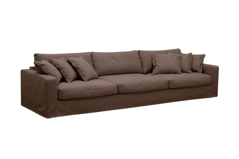 Valencia Extra Dyb 5-personers sofa + lænestol med aftageligt og vaskbart betræk - Mørkebrun - Møbler - Sofaer - Sofagrupper