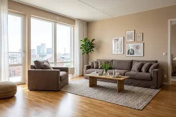 Valencia Extra Dyb 5-personers sofa + lænestol med aftageligt og vaskbart betræk - Mørkebrun - Møbler - Sofaer - Sofagrupper