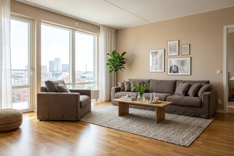 Valencia Extra Dyb 5-personers sofa + lænestol med aftageligt og vaskbart betræk - Mørkebrun - Møbler - Sofaer - Sofagrupper