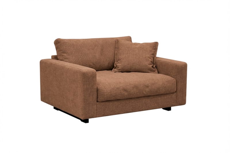 Valencia sofaarrangement ekstra dyb 3-personers sofa + lænestol i chenille - Rustbrun - Møbler - Sofaer - Sofagrupper