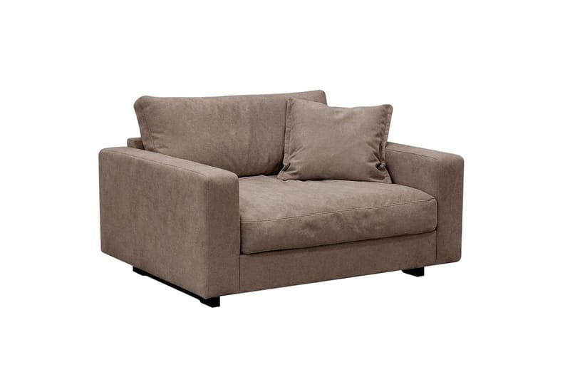 Valencia sofaarrangement ekstra dyb 5-personers sofa + lænestol i chenille - Mørkebrun - Møbler - Sofaer - Sofagrupper