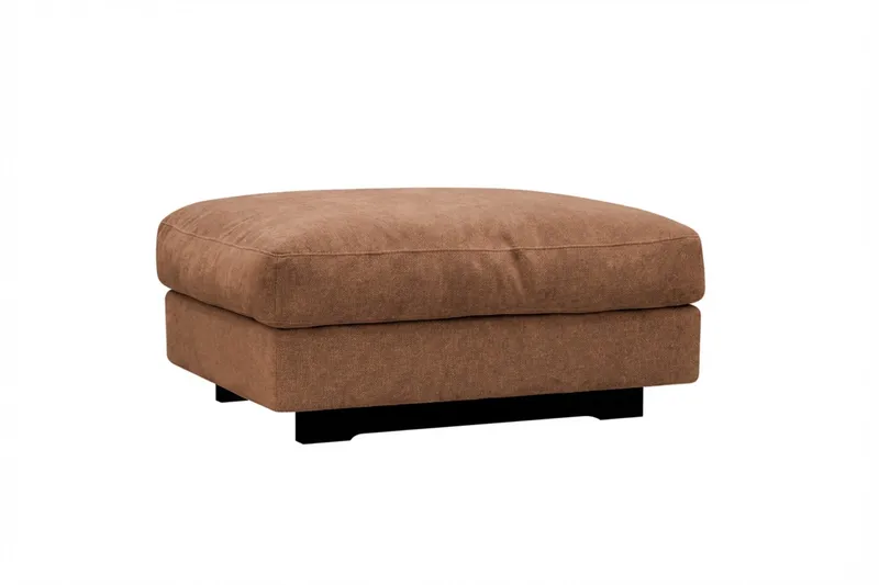 Valencia sofagruppe ekstra dyb 3-personers sofa + fodskammel i chenille - Rustbrun - Møbler - Sofaer - Hjørnesofa