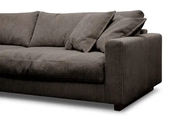 Valencia Sofagruppe Ekstra Dyb 4-personers Sofa + Fodskammel - Taupe - Møbler - Sofaer - Sofagrupper