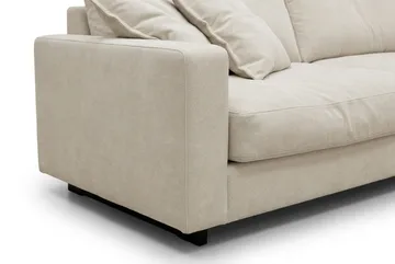 Valencia Sofagruppe Ekstra Dyb 4-personers Chaiselong Højre + Fodskammel - Beige - Møbler - Sofaer - Sofagrupper