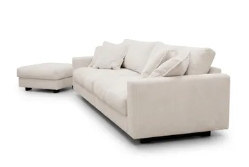 Valencia Sofagruppe Ekstra Dyb 4-personers Sofa + Fodskammel - Offwhite - Møbler - Sofaer - Sofagrupper