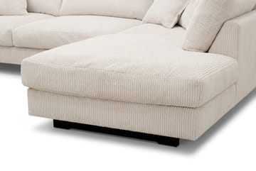 Valencia Sofagruppe Ekstra Dyb 4-personers Chaiselong Højre + Fodskammel - Offwhite - Møbler - Sofaer - Sofagrupper