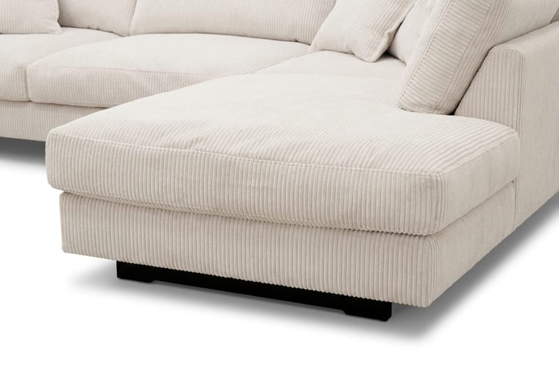 Valencia Sofagruppe Ekstra Dyb 4-personers Chaiselong Højre + Fodskammel - Offwhite - Møbler - Sofaer - Sofagrupper