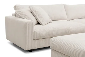 Valencia Sofagruppe Ekstra Dyb 4-personers Sofa + Fodskammel - Offwhite - Møbler - Sofaer - Sofagrupper