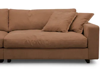 Valencia Sofagruppe Ekstra Dyb 4-personers Sofa + Fodskammel - Rustrødbrun - Møbler - Sofaer - Sofagrupper