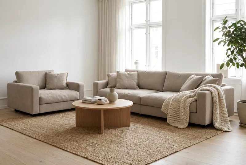 Valencia Sofagruppe Ekstra Dyb 4-personers Sofa + Lænestol - Brun - Møbler - Sofaer - Sofagrupper