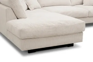 Valencia Sofagruppe Ekstra Dyb 4-personers Chaiselong Venstre + Fodskammel - Offwhite - Møbler - Sofaer - Sofagrupper