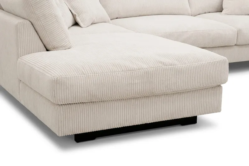 Valencia Sofagruppe Ekstra Dyb 4-personers Chaiselong Venstre + Fodskammel - Offwhite - Møbler - Sofaer - Sofagrupper
