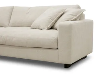 Valencia Sofagruppe Ekstra Dyb 4-personers Sofa + Fodskammel - Beige - Møbler - Sofaer - Sofagrupper