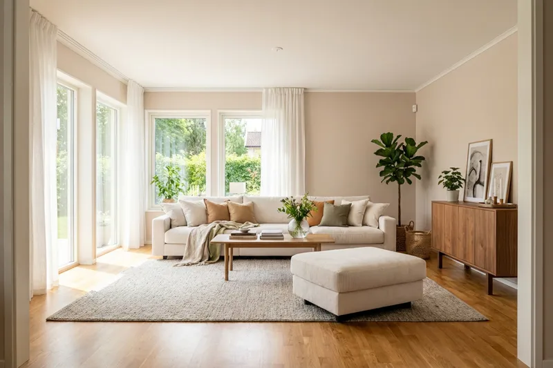 Valencia sofagruppe ekstra dyb 5-personers sofa + fodskammel - Offwhite - Møbler - Sofaer - Hjørnesofa