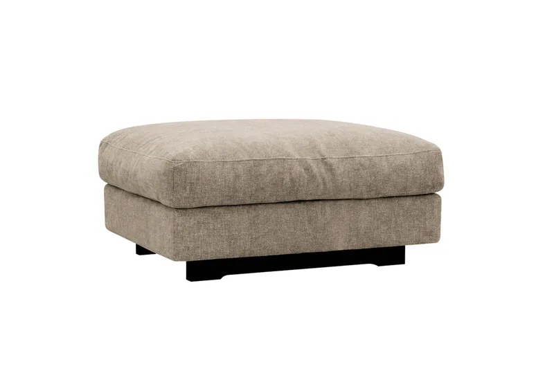 Valencia sofagruppe ekstra dyb 5-personers sofa + fodskammel i chenille - Brun - Møbler - Sofaer - Hjørnesofa