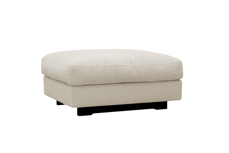 Valencia sofagruppe ekstra dyb 5-personers sofa + fodskammel i chenille - Beige - Møbler - Sofaer - Hjørnesofa