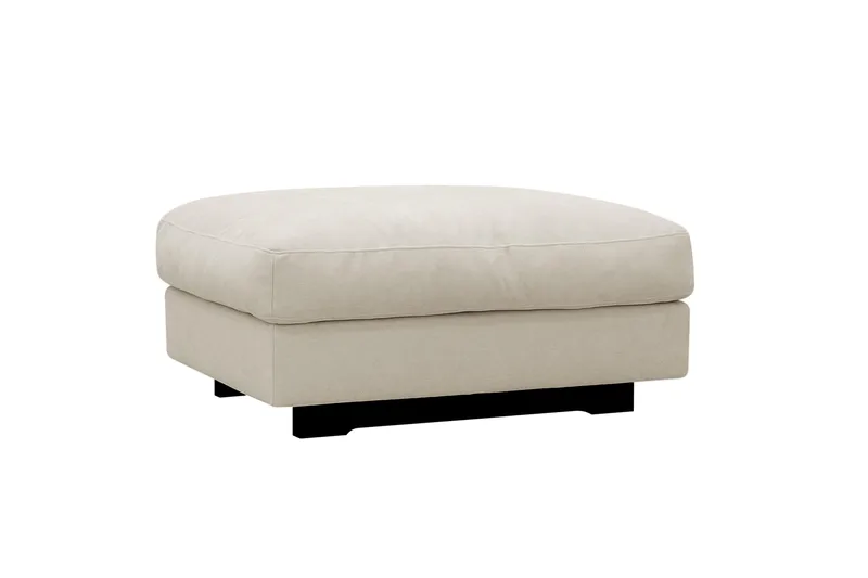 Valencia sofagruppe ekstra dyb 5-personers sofa + fodskammel i chenille - Beige - Møbler - Sofaer - Hjørnesofa