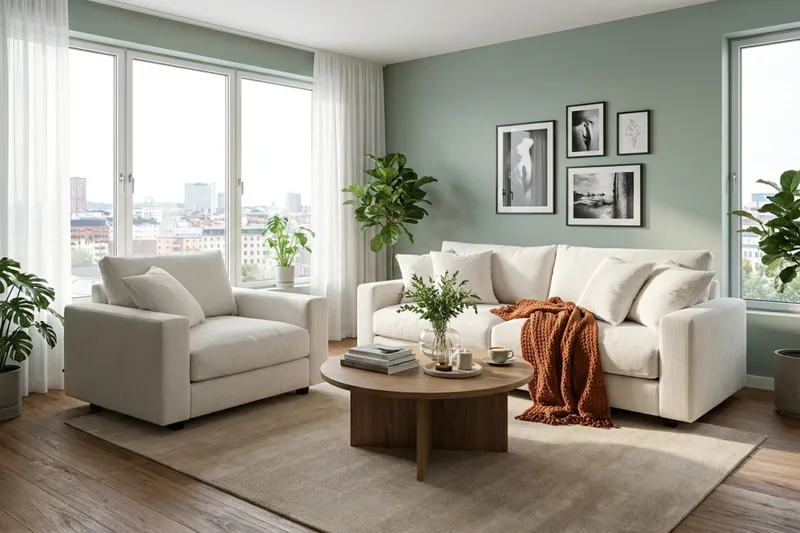 Valencia sofagruppe Extra Dyb 3-personers sofa + lænestol - Offwhite - Møbler - Sofaer - Sofagrupper