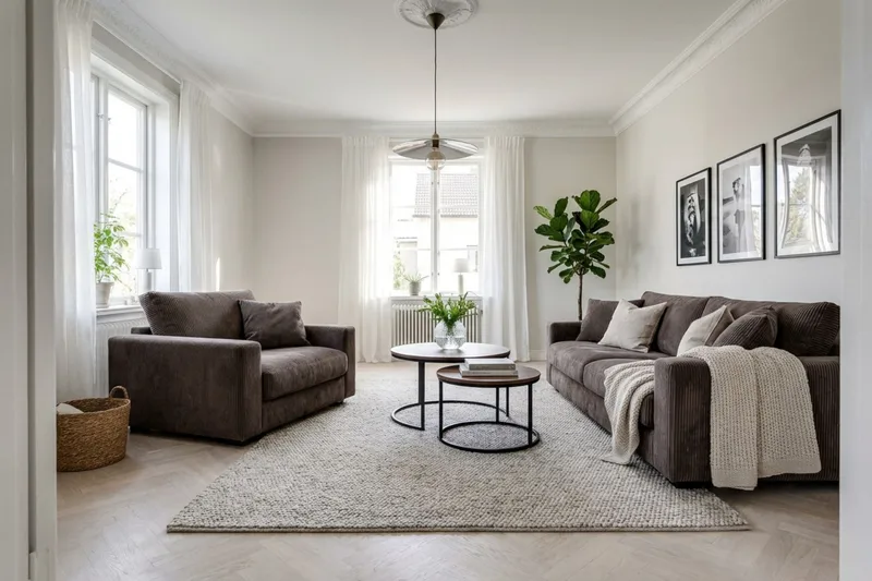 Valencia sofagruppe Extra Dyb 3-personers sofa + lænestol - Brun - Møbler - Sofaer - Sofagrupper