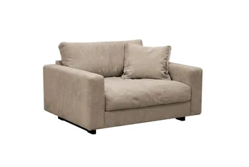 Valencia sofagruppe Extra Dyb 3-personers sofa + lænestol i chenille - Brun - Møbler - Sofaer - Sofagrupper