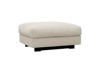 Valencia sofasæt ekstra dybt 3-personers sofa + fodskammel i chenille - Beige - Møbler - Sofaer - Hjørnesofa