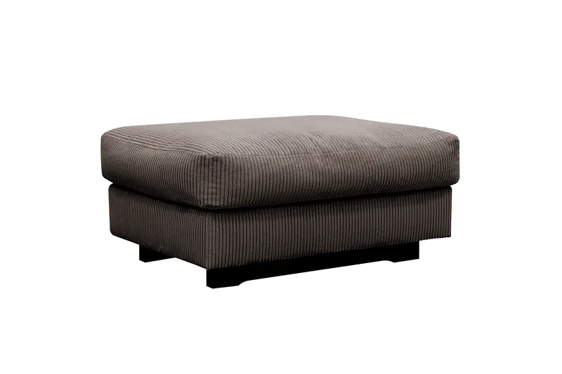 Valencia sofasæt ekstra dybt 3-personers sofa + fodskammel - Brun - Møbler - Sofaer - Hjørnesofa