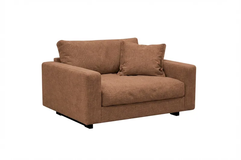 Valencia sofasæt ekstra dybt 5-personers sofa + lænestol i chenille - Rustbrun - Møbler - Sofaer - Sofagrupper