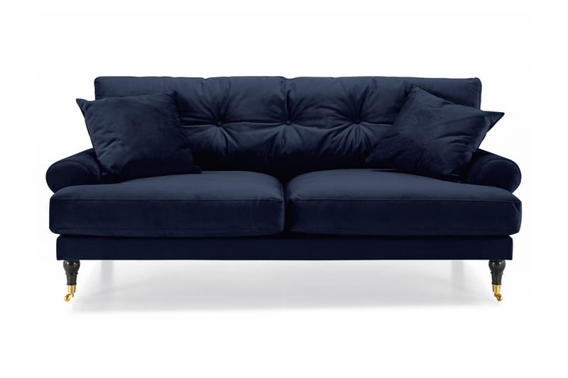 Andrew Veloursofa 2-pers - Midnatsblå/Messing - Howard sofa - Velour sofaer - 2 personers sofa