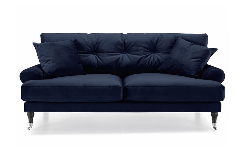 Andrew Veloursofa 2-pers - Midnatsblå/Krom - Howard sofa - Velour sofaer - 2 personers sofa