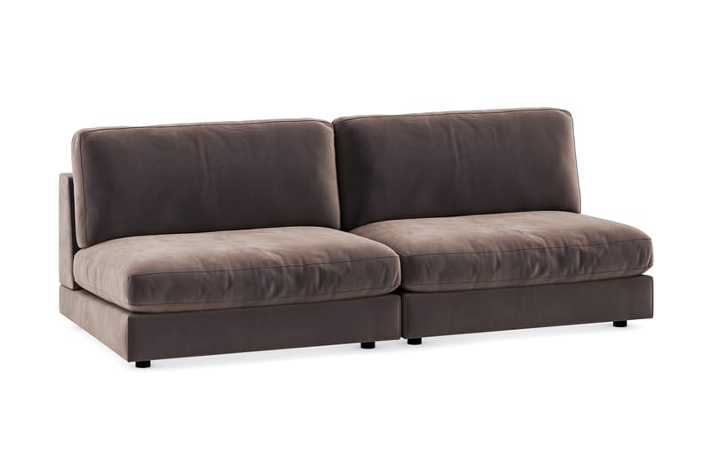 Arken 4-personers Modulsofa i Fløjl - Brun - Møbler - Sofaer - Velour sofaer