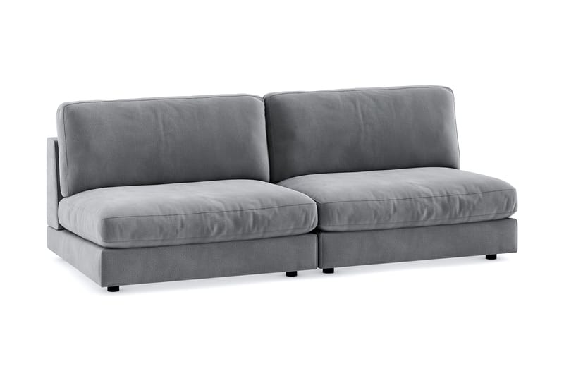 Arken 4-personers Modulsofa i Fløjl - Lysegrå - Møbler - Sofaer - Modulsofaer - Komplet modulsofa