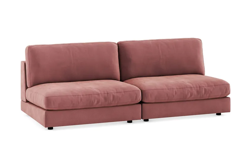 Arken 4-personers Modulsofa i Fløjl - Rosa - Møbler - Sofaer - Modulsofaer - Komplet modulsofa