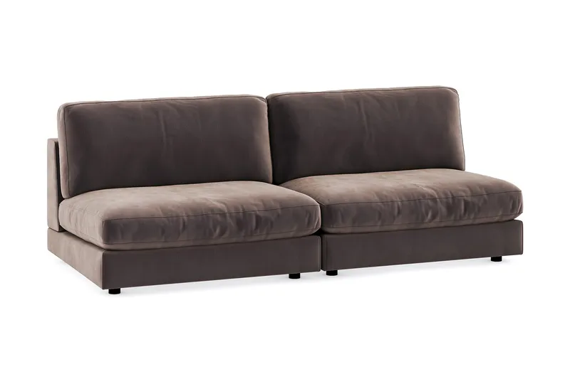 Arken 4-personers Modulsofa i Fløjl - Brun - Møbler - Sofaer - Modulsofaer - Komplet modulsofa