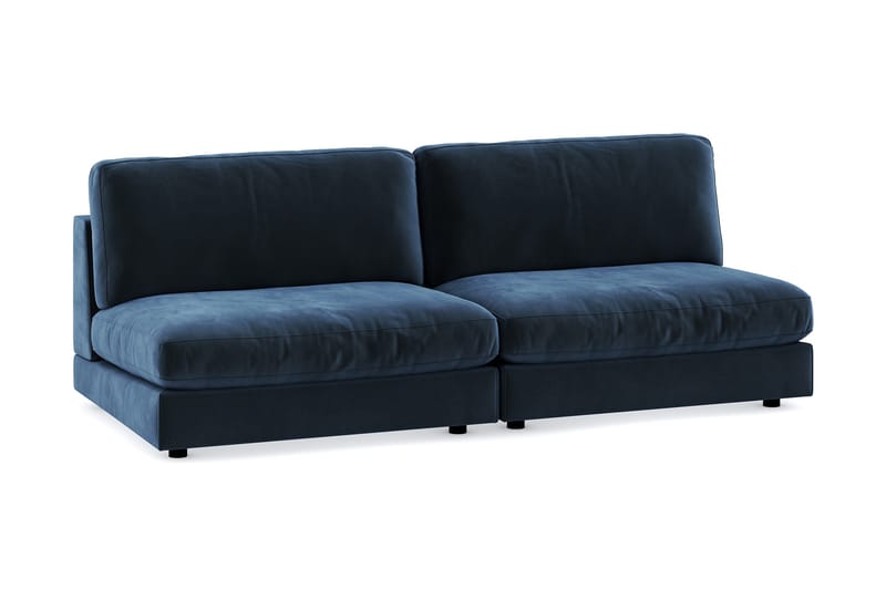 Arken 4-personers Modulsofa i Fløjl - Blå - Møbler - Sofaer - Modulsofaer - Komplet modulsofa