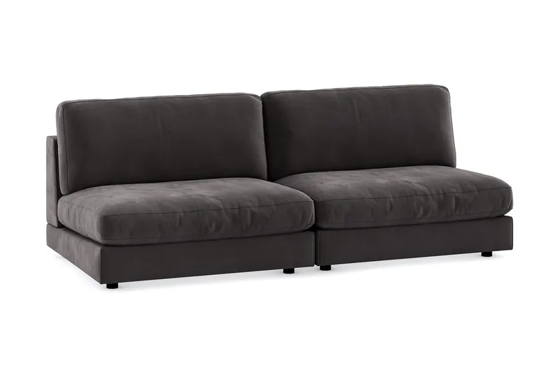 Arken Modulsofa 3-pers Velour - Mørkegrå - Møbler - Sofaer - Modulsofaer - Komplet modulsofa
