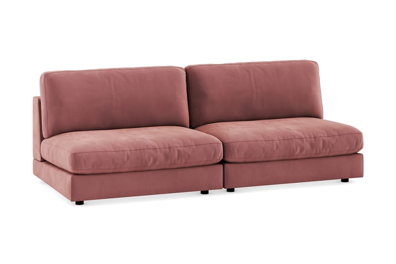 Arken Modulsofa 3-pers Velour - Lyserød - Velour sofaer - Komplet modulsofa