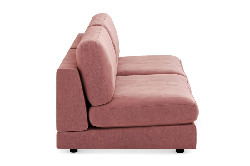 Arken Modulsofa 3-pers Velour - Lyserød - Velour sofaer - Komplet modulsofa